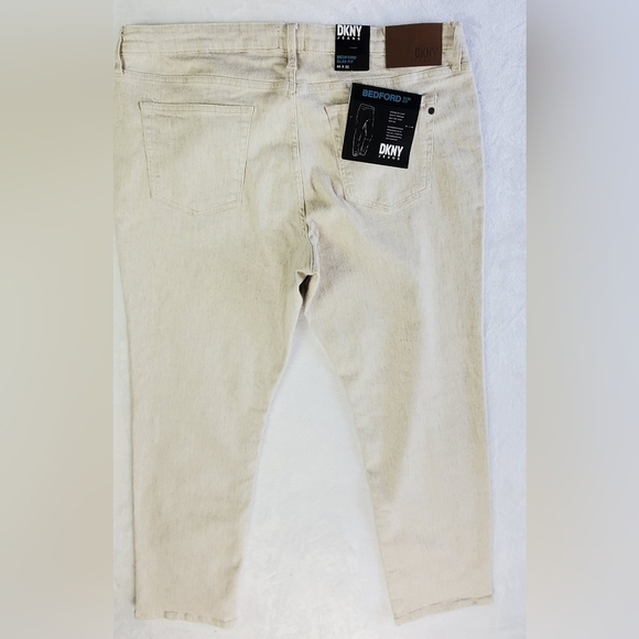 DKNY BEDFORD STRETCH SLIM STRAIGHT LEG BEIGE MEN'S SIZE 40 - Picture 5 of 13